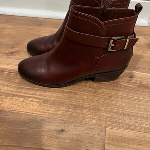 Elegant Brown Leather Ankle Boots